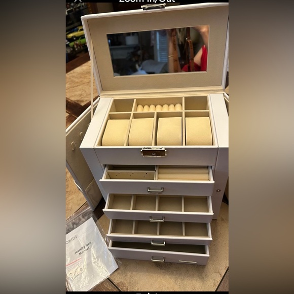 NWT Homde Synthetic Leather Huge Jewelry Box (Brand New) - Picture 5 of 6